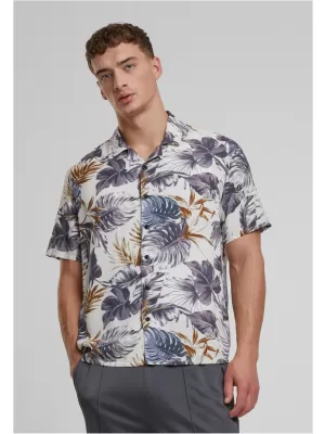 Pánská košile URBAN CLASSICS TB4150 BLUE LEAVES