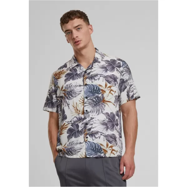  Pánská košile URBAN CLASSICS TB4150 BLUE LEAVES 