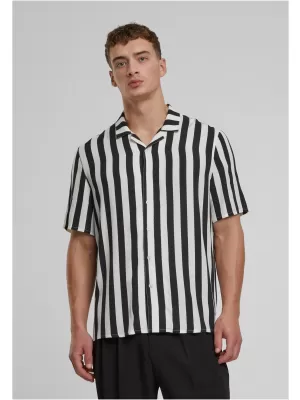 Pánská košile URBAN CLASSICS TB4150 BLACK/OFFWHITE