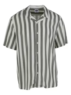 Pánská košile URBAN CLASSICS TB4150 PALE OLIVE/OFFWHITE