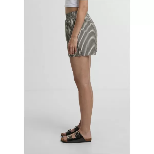  Dámské kraťasy URBAN CLASSICS TB6845 OLIVE/WHITE 