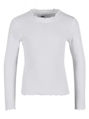 Dětské triko URBAN CLASSICS UCK3996B WHITE/BLACK/PALEPINK