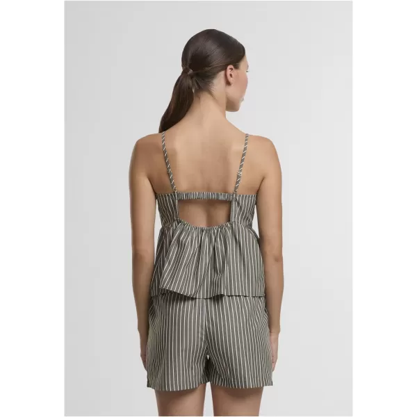  Dámské triko URBAN CLASSICS TB7531 OLIVE/WHITE 