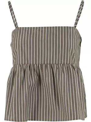 Dámské triko URBAN CLASSICS TB7531 OLIVE/WHITE