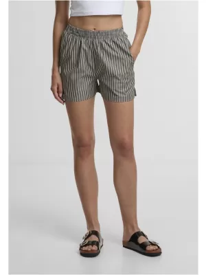 Dámské kraťasy URBAN CLASSICS TB6845 OLIVE/WHITE