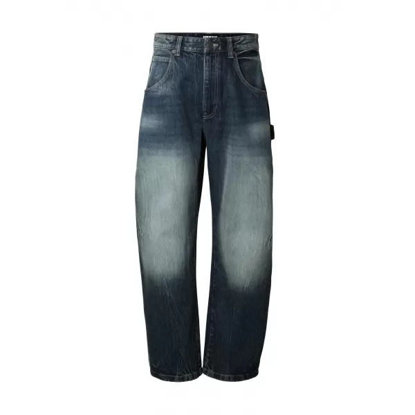  Pánské kalhoty URBAN CLASSICS TB8057 DARK BLUE MARBLE WASHED 