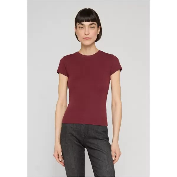  Dámské tričko URBAN CLASSICS TB8569-22408 DARK BRICK RED 