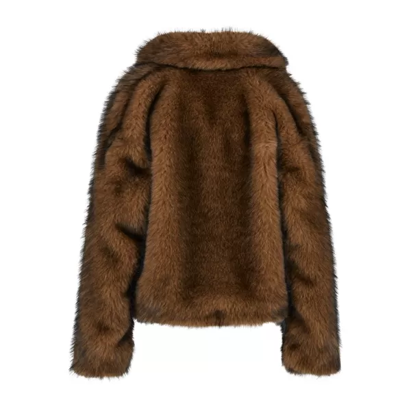  Dámská kožešinová bunda URBAN CLASSICS TB8120-01591 BROWN/BLACK 