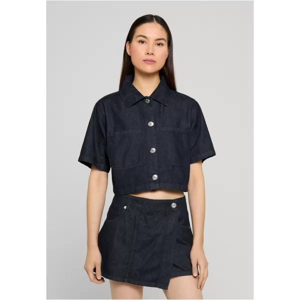 Dámská košile URBAN CLASSICS TB8372 BLUE RINSED WASHED 