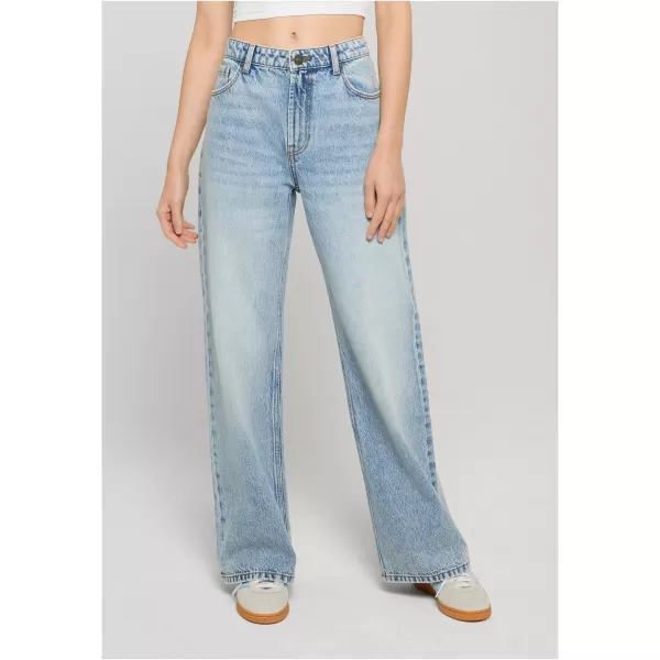  Dámské kalhoty URBAN CLASSICS TB8141 DIRTY LIGHT BLUE ACID WASHED 