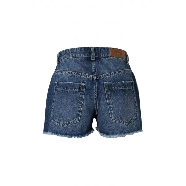 Dámské kraťasy URBAN CLASSICS TB8193 MID DEEP BLUE WASHED 