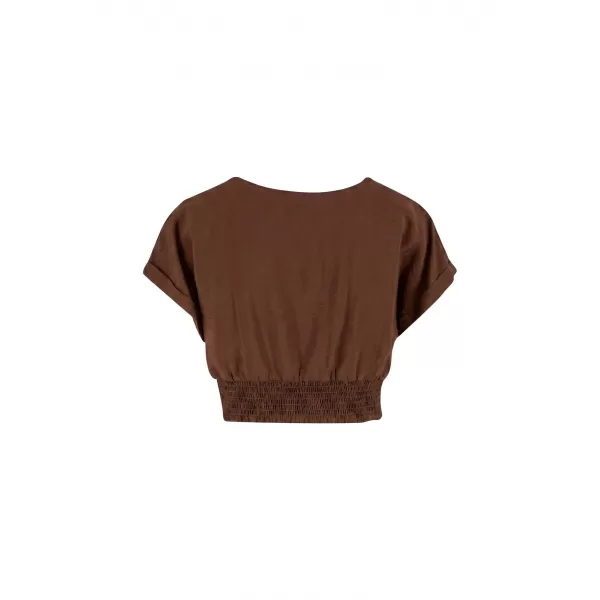  Dámský top URBAN CLASSICS TB8277-21859 CINNAMON BROWN 