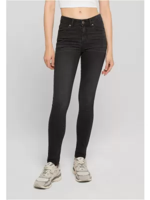 Dámské kalhoty URBAN CLASSICS TB8370 BLACK WASHED