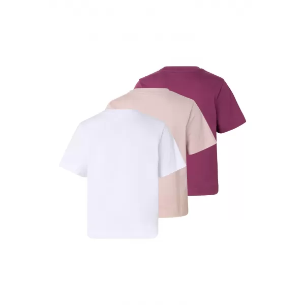  Dámské tričko URBAN CLASSICS TB8574B-23660 WHITE/VINTAGE ROSE/BERRY PURPLE 