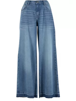 Dámské kalhoty URBAN CLASSICS TB7712 MID DEEP BLUE WASHED