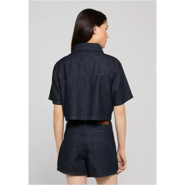  Dámská košile URBAN CLASSICS TB8372 BLUE RINSED WASHED 
