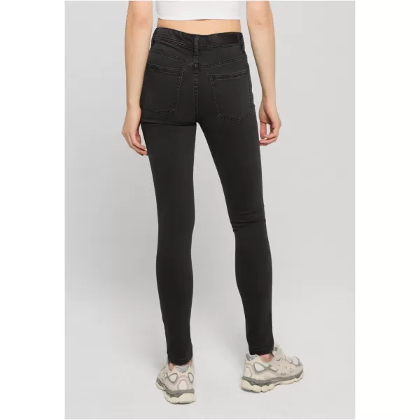  Dámské kalhoty URBAN CLASSICS TB8370 BLACK WASHED 