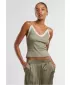 Dámské tílko URBAN CLASSICS TB7514A PALE OLIVE/OFF WHITE