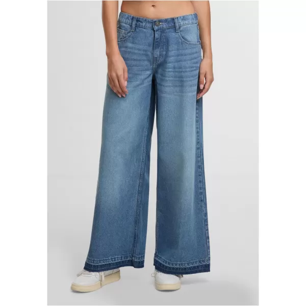  Dámské kalhoty URBAN CLASSICS TB7712 MID DEEP BLUE WASHED 