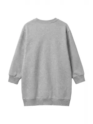 Dívčí mikinové šaty URBAN CLASSICS UCK8565-03061 HEATHER GREY