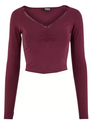 Dámské tričko URBAN CLASSICS TB7729-01151 CHERRY