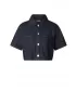 Dámská košile URBAN CLASSICS TB8372 BLUE RINSED WASHED