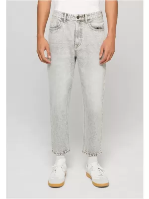 Pánské kalhoty URBAN CLASSICS TB8054 LIGHT SILVER GREY WASHED