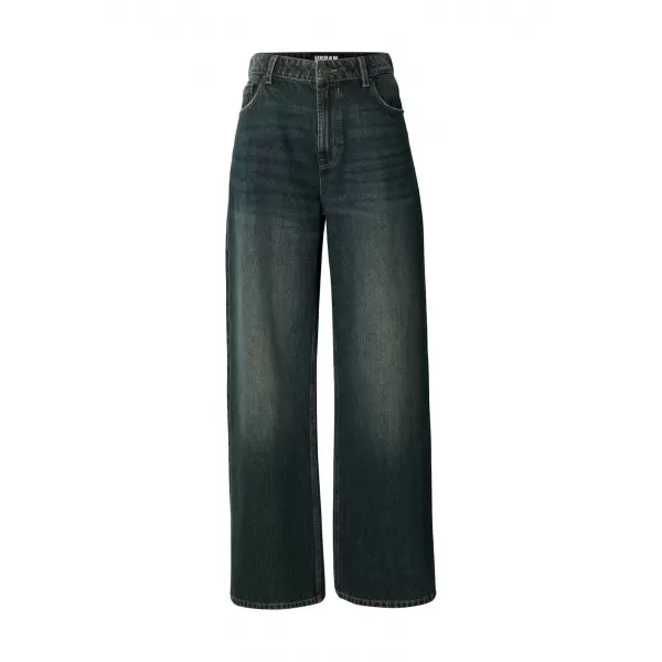  Dámské kalhoty URBAN CLASSICS TB8141 DEEP MID BLUE DIRTY WASHED 