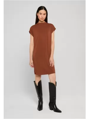 Dámské šaty URBAN CLASSICS TB2598 CINNAMON BROWN