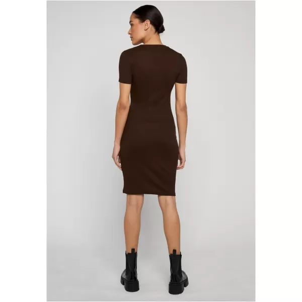  Dámské šaty URBAN CLASSICS TB8275 BROWN 
