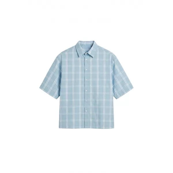  Pánská košile URBAN CLASSICS TB8219-21550 FREEZE BLUE 