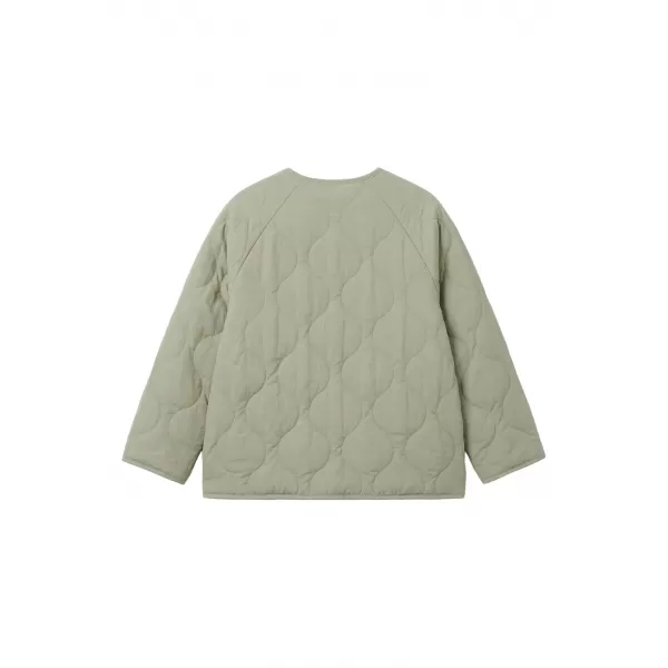  Dívčí prošívaná bunda URBAN CLASSICS UCK7175-03259 SOFT SALVIA 