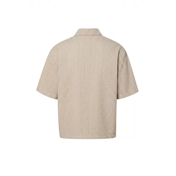  Pánská košile URBAN CLASSICS TB8417-22409 BROWN MOCCA/WHITE 