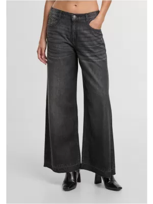 Dámské kalhoty URBAN CLASSICS TB7712 BLACK WASHED