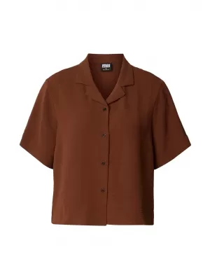 Dámská košile URBAN CLASSICS TB8283-21859 CINNAMON BROWN