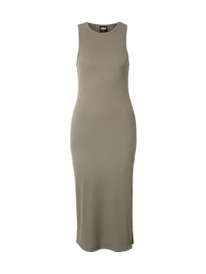 Dámské šaty URBAN CLASSICS TB8276 PALE OLIVE