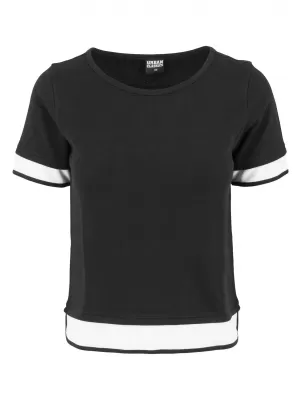 Dámské triko URBAN CLASSICS TB1197 BLACK/WHITE