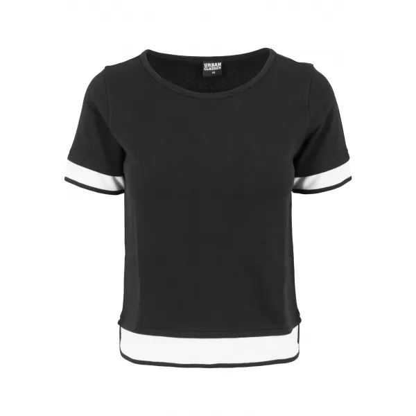  Dámské triko URBAN CLASSICS TB1197 BLACK/WHITE 