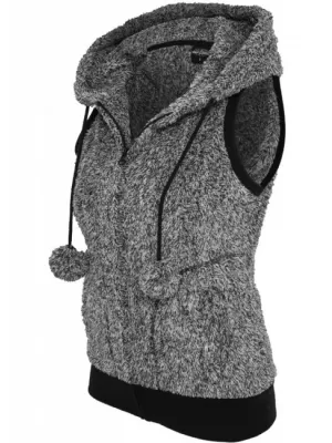 Dámská vesta URBAN CLASSICS TB615 BLACK/WHITE