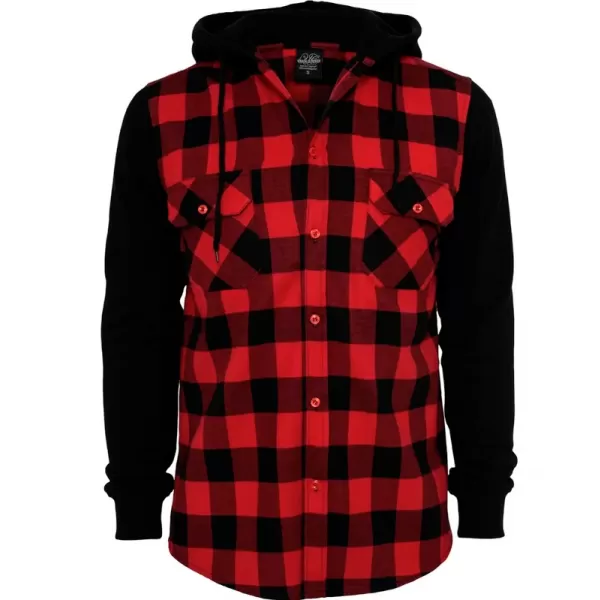  Pánská košile URBAN CLASSICS TB513 BLACK/RED/BLACK 