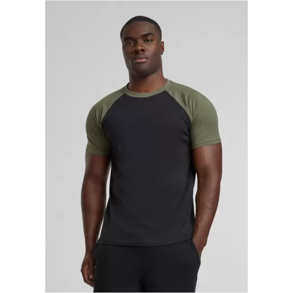  Pánské triko URBAN CLASSICS TB639 BLACK/OLIVE 