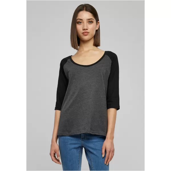  Dámské triko URBAN CLASSICS TB733 CHARCOAL/BLACK 