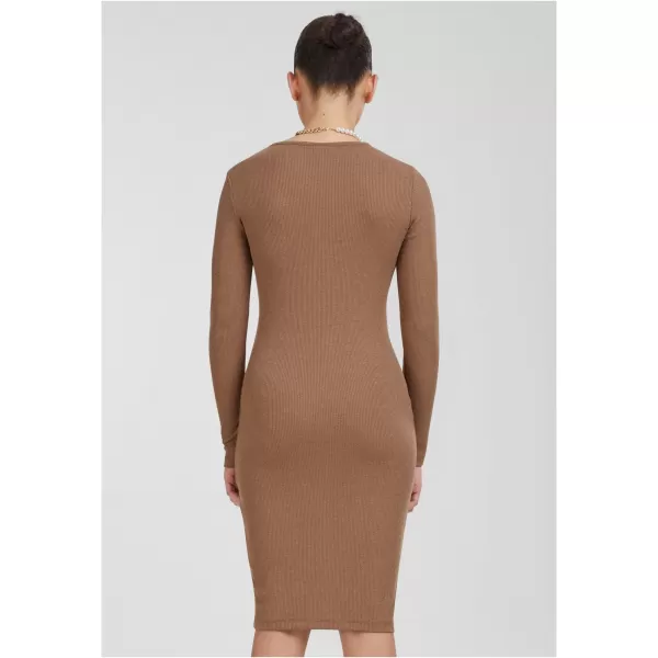  Dámské šaty URBAN CLASSICS TB1340 DARK KHAKI 