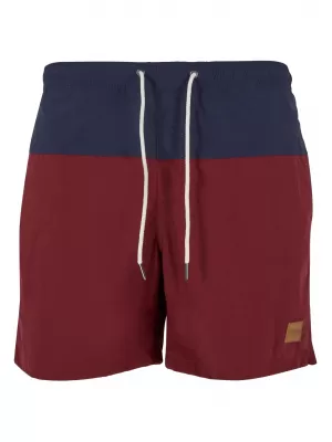 Pánské kraťasy URBAN CLASSICS TB1026 NAVY/BURGUNDY