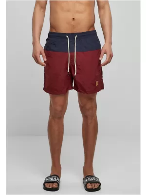 Pánské kraťasy URBAN CLASSICS TB1026 NAVY/BURGUNDY