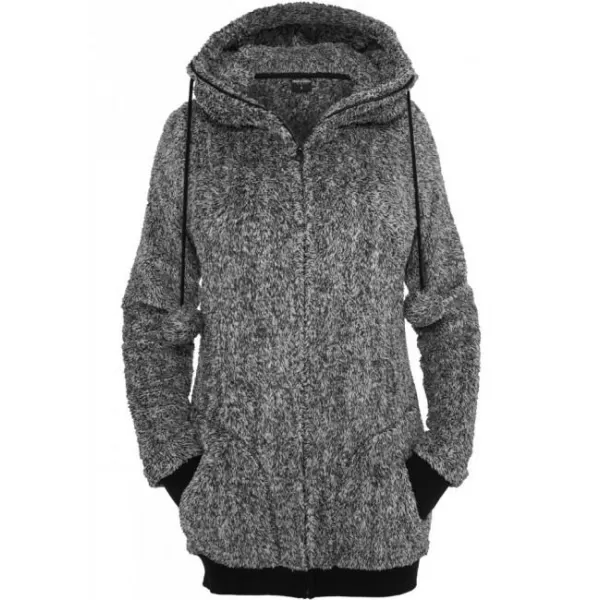  Dámská mikina URBAN CLASSICS TB616 BLACK/WHITE 