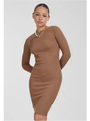 Dámské šaty URBAN CLASSICS TB1340 DARK KHAKI