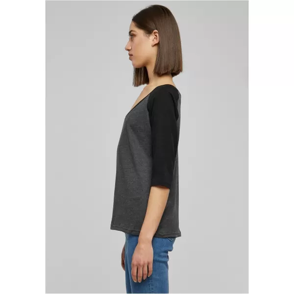  Dámské triko URBAN CLASSICS TB733 CHARCOAL/BLACK 