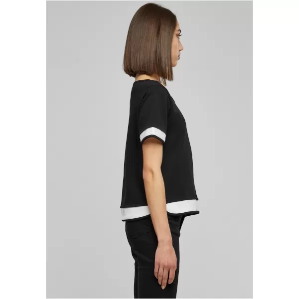  Dámské triko URBAN CLASSICS TB1197 BLACK/WHITE 