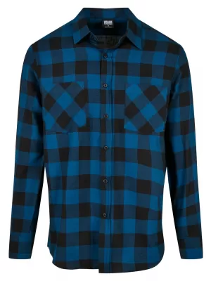 Pánská košile URBAN CLASSICS TB297 BLUE/BLACK